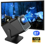 720P WiFi BT5.2 Android 11 System 180° Rotatable Movie Projector with 220in Display Screen Mirror Technique for Home