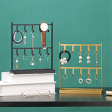 Display Stand Metal Storage Rack Earring Holder Ornament Jewelry Shelf