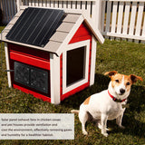 Powered 20W & Dual Exhaust Solar Panel Fan Kit for Chicken Coop Greenhouse Dog House Shed Attic