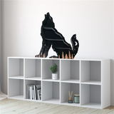 Wolf Crystal Display Shelf Wooden Essential Oil Storage Rack Wall Hanging Decor Living Room Organizer Ornaments