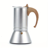 1pc/150ml, Portable Lace-up Moka Pot - Manual Coffee Maker for Home and Travel - Aluminum Coffee Pot with Electromagnetic Stove