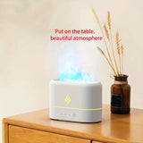 1pc, Aroma Diffuser, Simulation Flame Essential Oil Aroma Diffuser Desktop Mini Air Humidifier
