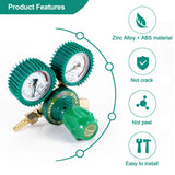 Gas Bottle Regulators O2 Reducing Pressure Inhaler Acetylene Double Gauge Oxygen Tank Regulator