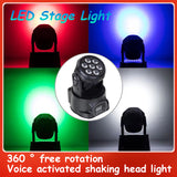 DJ Disco Bobblehead 7X10W Ambient Lamp DMX512 Home Party Stage Lamps RGBW Wedding Lights
