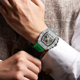 2022 New Luxury Men's Watch ONOLA Unique Fashion Diamond Inlaid Design Automatic Mechanical Waterproof Tape Watch Men