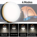 Camping light -300LM portable tent light, 4 modes, magnetic base - outdoor activity flashlight