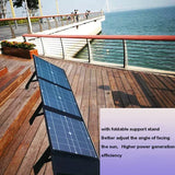 18V 100W Foldable Solar Panel DC+USB Fast Charge Portable Solars Battery Charger Power Bank for Phone Camping Van RV Outdoor