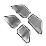 30 Color Door Midrange Speaker Covers Matte Chrome Ambient Lighting For Audi A6 S6 RS6 C8 2019 2020 2021 2022 2023 Stainless