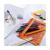8 Pcs 3 Ring Zipper Colorful Fabric Pencil Case Sturdy and Durable Binder Pouch with Clear Window