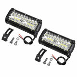 2pcs 7“ LED Bar 400W Triple Row 40LED Work 13200LM Spot 12V/24V Driving Fog Off Road Truck 4x4 ATV Light