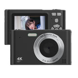 4K Camcorder 48MP Video Camera 2.4" Screen 16X Digital Zoom Anti-shake Face Detection Beauty Effect