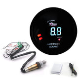 2 in 1 Meter 52MM Narrowband Digital Air Fuel Ratio Gauge Kit 12 V Volmeter with O2 Oxygen Sensor Car Modification