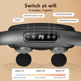 Six-head Red Light Fascia Rechargeable Waist Back Leg Massager Body Muscle Relaxation Electric Vibration Massage Gun