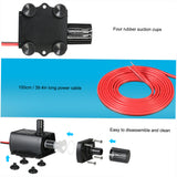 Decdeal DC12V 5W Ultra-quiet Mini Brushless Water Pump Waterproof Submersible Fountain Aquarium Circulating 280L/H Lift 300cm