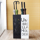 1pc Umbrella Stand, Metal Umbrella Storage Holder, Letter Hollow Elegant Umbrella Stand Home Hotel Office Umbrellas Rack
