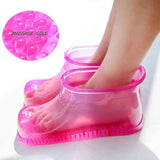 1Pair Foot Massage Boots Relaxation Ankle Soak Bath Therapy Massager Shoes Acupoint Sole Portable Home Feet Care Tools