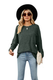 Women's Sunken Stripe Fleece Long-sleeved T-shirt