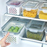 Refrigerator CA, fresh fruit and vegetable organizer, drainage basket, lighting container, storage room, kitchen organizer