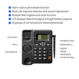 Cordless Desktop Telephone Support GSM 850/900/1800/1900MHZ Dual SIM Card 2G Fixed Wireless Phone W/Antenna Radio Clock