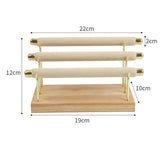 Wooden Ring Holder T-Bar Bracelets Anklets Display Stand Packaging Jewelry Tool 2