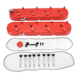 Engine Valve Cover Ring Set Cast Aluminium Engine Valve Cover Kit Wearproof Rust Proof High Strength with Sealing Ring for Car