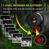 Monocular Night Vision Device 1080P HD Infrared Camera 5X Digital Light Zoom Hunting Telescope Outdoor Search Full Darkness 300m