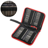 55Pcs Portable Extra Long Bits Set S2 Steel Screwdrive Cross Torx Star Hex Bit Screwdriver Tool Slotted Screwdriver Hand Tool