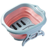 Foldable plain foaming bucket Plastic foot bath large heightening fording barrel Foot massage basin