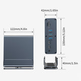 Powerful Docking Station with PD 100W, HDMI 60HZ, DP 4K, USB 3.0/2.0, RJ45 Gigabit Network, SD & TF Card Reader