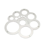 1PCS Leather Cutting Tool Corner Cutter Circle Ruler Stainless Steel Drawing Round Template Guide Craft Leathercraft Measuring