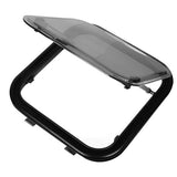RV Window With Blackout Curtain 75 Degree Opening Angle H500mm W500mm Cutout Push Out Window for RV Camper Trailer Van Aluminum