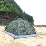 TOMSHOO Camping 1/2 Persons Waterproof PU1000mm Polyester Fabric Single Layer Tent for Outdoor Travel Hiking Backpacking