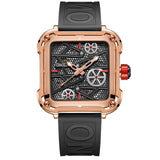 Fashion Men's Watch ONOLA Hollow Full Automatic Luxury Watches Men Silicone Tape Waterproof Wristwatch Clock