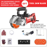 220V electric hine dust-free grooving artifact water and electricity installation wall concrete cutting