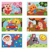 12PCS Cartoon EVA Sticker Toys DIY Animal Handmade Foil Art 3D Stickers For Kids