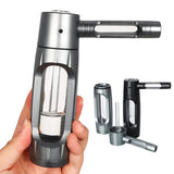 Portable Herb Pipes Smoking Grass Hookah Set Aluminium Alloy 155mm Dry Burning Tobacco Pipe for Accessories