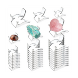 36 PCS 3 Sizes Stand,Clear Display Easel Stands Pedestal for Crystal Geodes Rock Mineral Agate