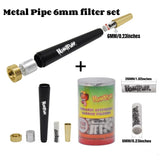 Dry Burning Herb Tobacco Pipe with 6mm Activated Carbon Filter Removable Cone Metal Pipes Smoking Grass Pipa for Gift
