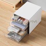 Desktop Box Vertical Multi-layer Drawer Document Shelf Transparent Visible Office Storage Cabinet For Stationery