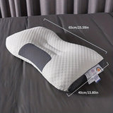 Adult knitted orthopedic pillow, antibacterial cotton neck pad, sleep aid, wear-resistant, ergonomic, contour support