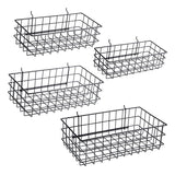 Pegboard Baskets Set Of 4,Hooks To Any Peg Board Wire Shelf Bins Organize Tools,Workbench,Accessories,Garage Storage