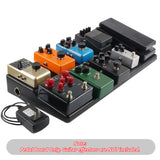 Rockhouse RPB-1BK Effects Pedal Board - Sturdy PE Plastic Pedalboard Case with Sticking Tape, Guitar Pedals Accessory