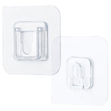 100 Pairs Adhesive Wall Waterproof Oil-Proof For Bathroom Kitchen Transparent Reusable Seamless Hooks