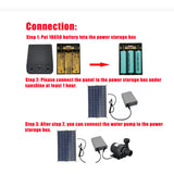 Brushless Solar Water Pump Kit with 50W Panel Power - for Bird Bath, Garden Fountain