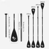 Single Double Ended Paddles Aluminum Alloy 3-Piece Adjustable Kayak Dual-Purpose Detachable SUP Paddle for Canoe Kayaking