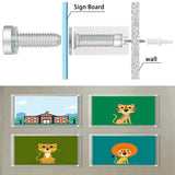 48 Packs Advertising Screws Standoff Mounts Glass Acrylic Nail Mounts Screws For Displaying Acrylic Board And Signage