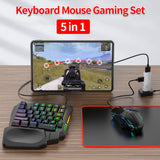 5 in 1 New Mobile Game Keyboard Mouse Gaming Set Single Converter Bluetooth-compatible 5.3 for Gamer Accessories