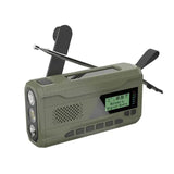 Digital Display Solar Emergency Tuning Radio with Flashlight Portable Hand Crank Power Bank Phone Charger Weather Forecast