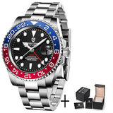 PAGANI DESIGN 40MM GMT Luxury Men Mechanical Wristwatch NH34 Automatic Watch Men's Stainless Steel Waterproof Clock Reloj Hombre