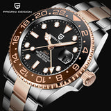 PAGANI DESIGN New Men's Automatic Mechanical Watches Waterproof 100M Luxury Sapphire Stainless Steel GMT Watch Men Reloj Hombre